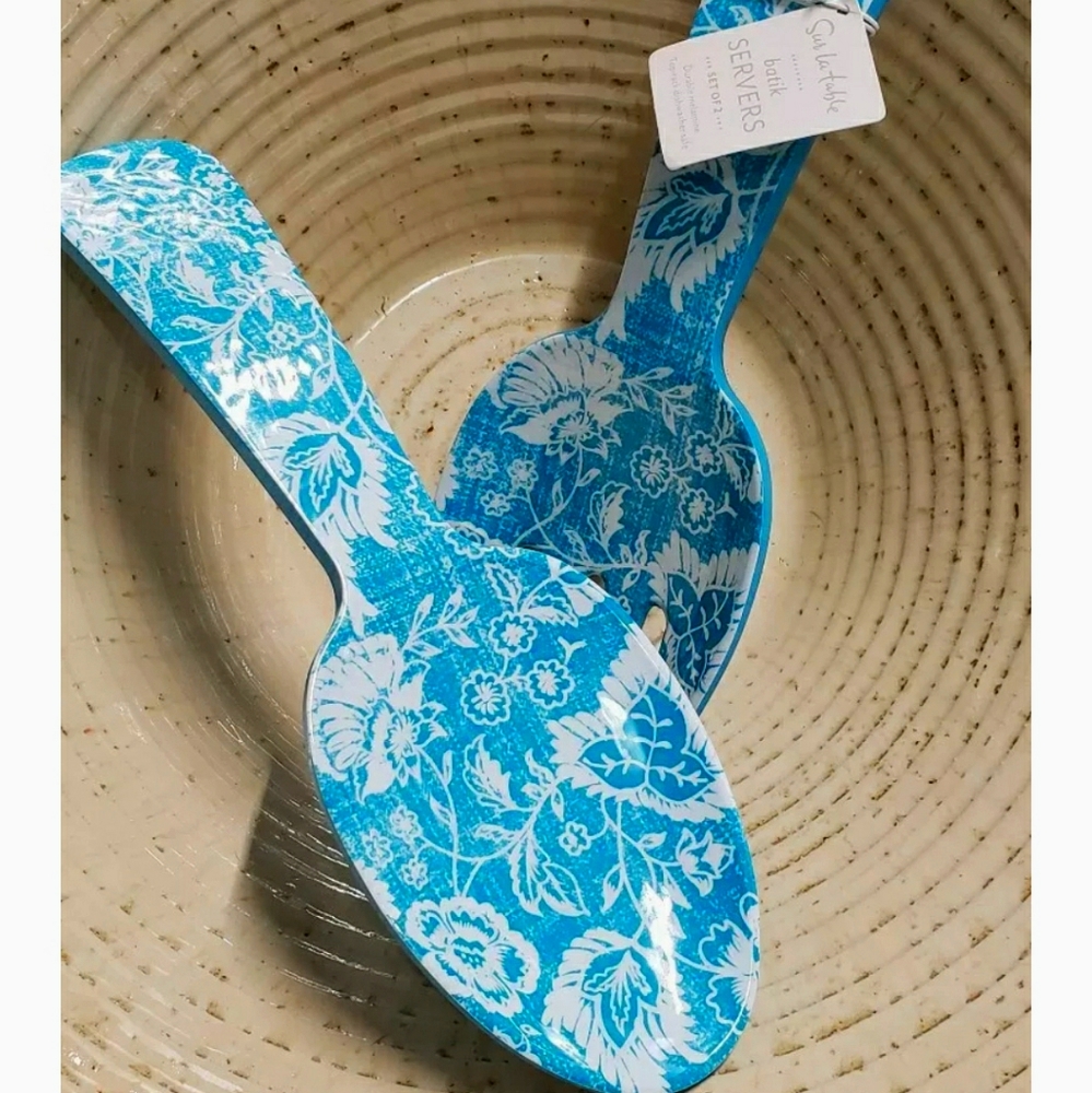 Batik Salad Servers NEW with Tag